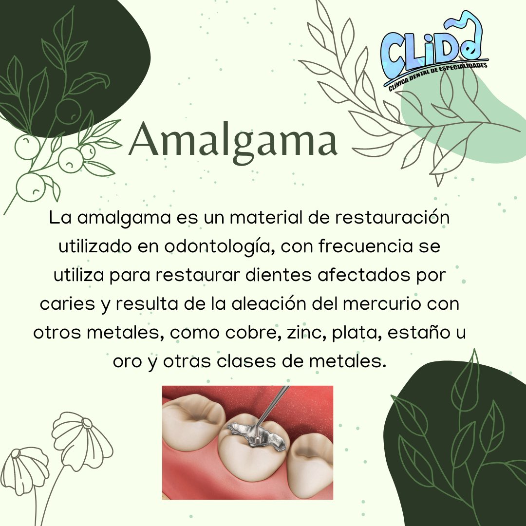CLiDeMexico's tweet photo. La caries es la enfermedad más frecuente que sufre la población, por lo que es posible que a lo largo de los años se te hayan realizado amalgamas 🦷✨ #CLiDe #dentistaporamor #salud #cáries #amalgama #restauracion https://t.co/Bq7iTgxjPb