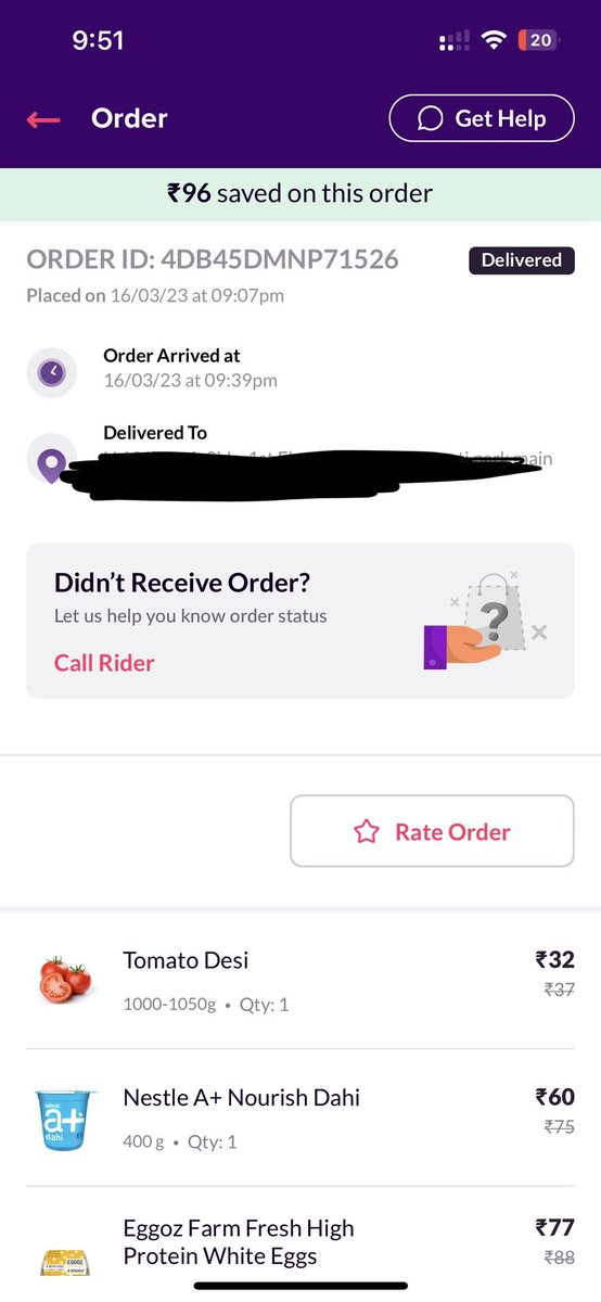 acetweeted's tweet image. Doesn’t look like I’ll get to have dinner tonight @ZeptoNow  15 minute ka 30 minutes you take, don’t deliver the whole thing and now you’re ghosting! Wow #zepto #ConsumerSOS #zeptonow @v0hra