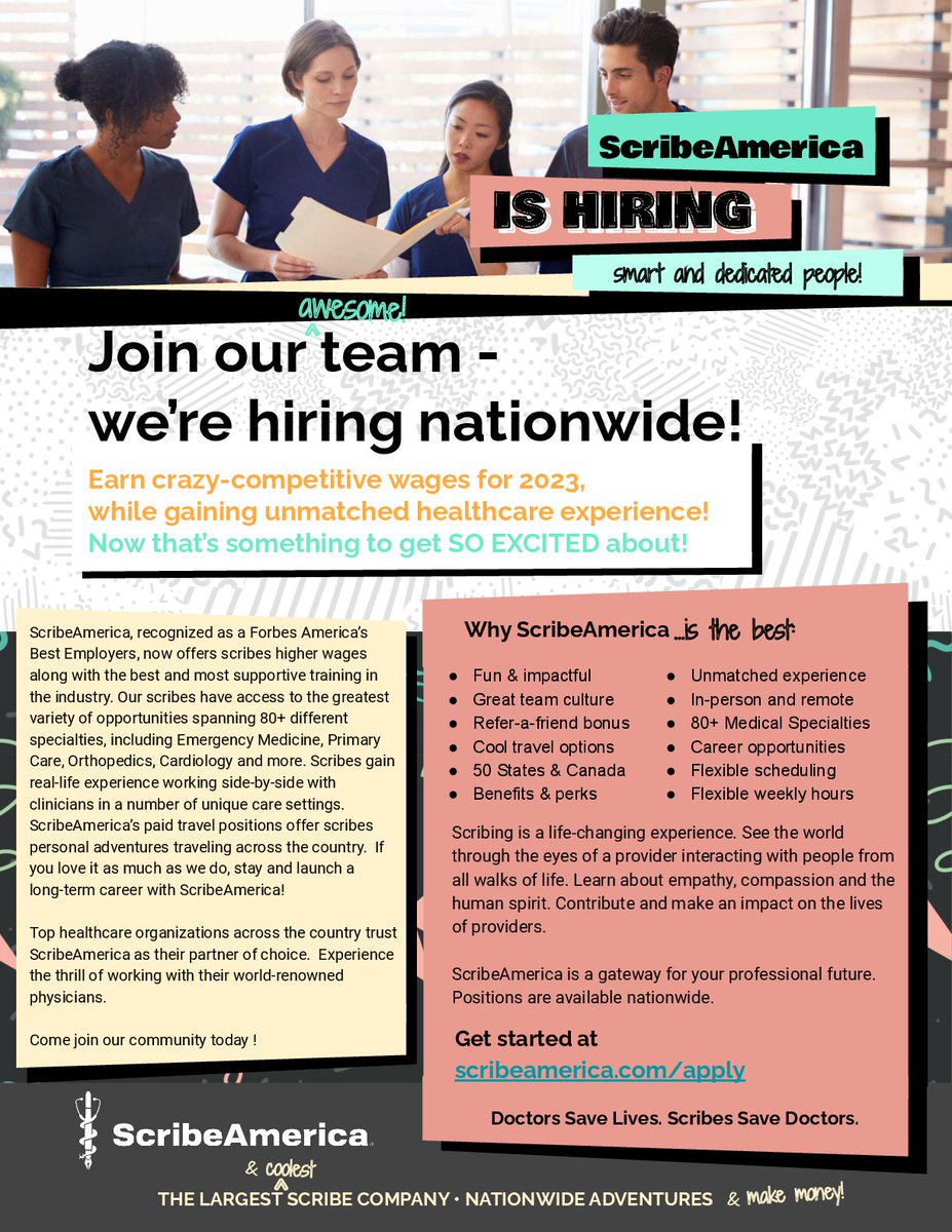 ncatocs's tweet image. Healthcare majors Part-time/Full-time opportunities are available with ScribeAmerica. Click here to apply:
ow.ly/GVYk50Nkm3m
#ncatchhs #ncat22 #ncat23 #ncat24 #ncatsuab #ncatsga #ncatcop #scribeamerica