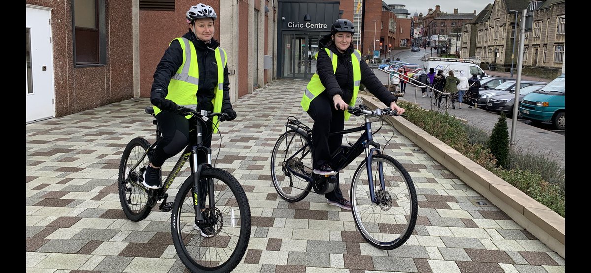 cycle_wise's tweet photo. What a fantastic day teaching adult ⁦@BikeabilityUK⁩ to the awesome staff ⁦@CarlisleCC⁩. Using new fleet e-bikes to ride rather drive to inspect parks and local facilities.4/5 staff were ladies who gained tonnes of confidence. Great job CCC. 👍 #bikes #carbonfree https://t.co/0ogTM8NgnD