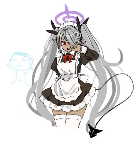 メイドイオリかわいい#ブルアカ 