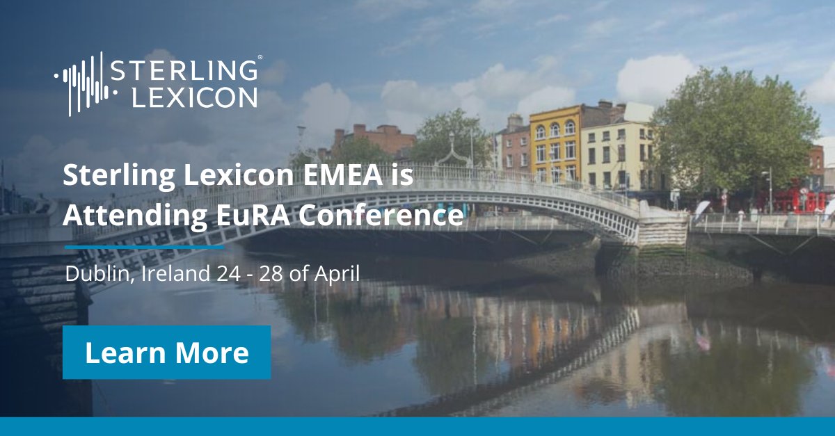 Our Sterling Lexicon EMEA team attends the EuRA - European Relocation Association conference annually and 2023 is no exception.

We look forward to networking and attending educational sessions together to connect with our partners in Dublin, Ireland 24 – 28 of April.
