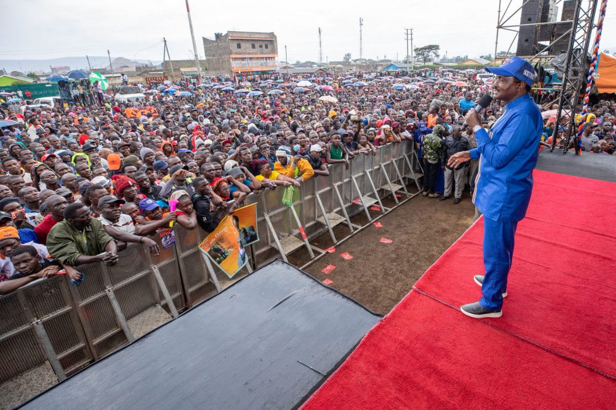 skmusyoka's tweet photo. The people of Nakuru  overwhelming sanctioned the righteous and fundamental calls to lower - with immediate effect - the cost of living, and, put an end to electoral injustice. They are ready to define the destiny of this Nation. #HakikaTutaweza https://t.co/EwtlNFfTZY