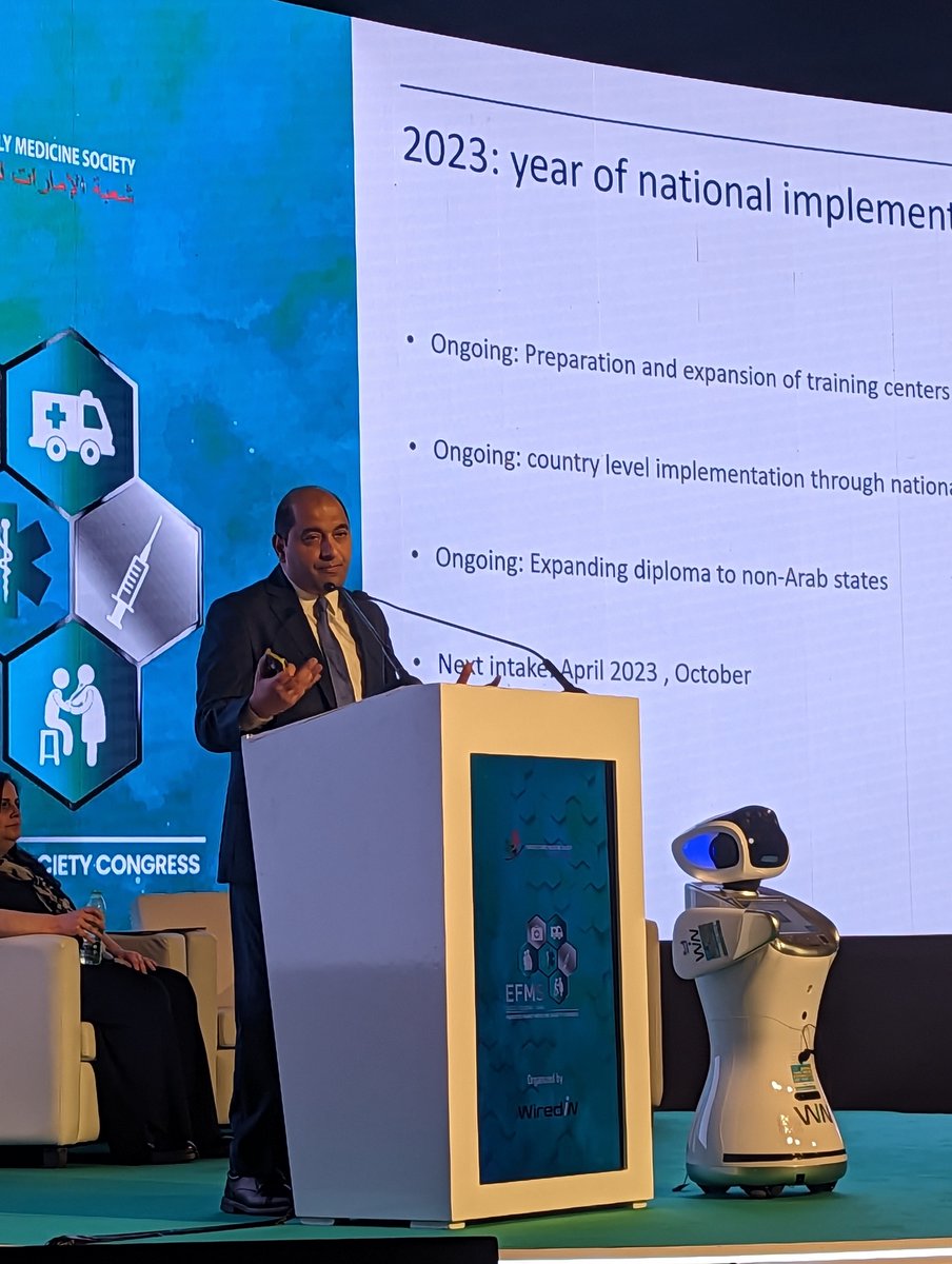 Proud to co-present the from 
<a href="/WHOEMRO/">WHO Regional Office for the Eastern Mediterranean</a> @ABHS_OFFICIAL <a href="/woncaemr/">WONCAEMR</a> , Regional Professional Diploma in Family Medicine with <a href="/monaosman67/">mona osman</a> at the Emirates Family Medicine Society Annual Conference. Building advocacy and addressing country challenges. #HealthcareAdvocacy #EFMSConference