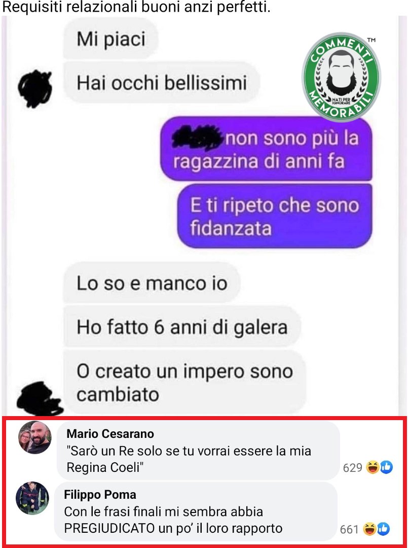CM_Memorabili's tweet photo. Leggendo gli ultimi due messaggi, lei ha perso due titoli di studio.
#commentimemorabili #premesse #benemanonbenissimo https://t.co/16yHNMOjML