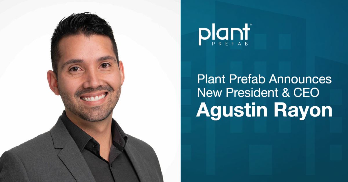 plantprefab's tweet photo. We are thrilled to announce that Plant Prefab has appointed Agustin Rayon as President &amp; Chief Executive Officer! Learn more: https://t.co/bVdtzC5lQx

#prefab #modular #construction https://t.co/Api1R0lHJs