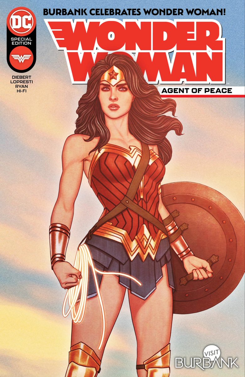 Kami0nka's tweet photo. W Burbank, mieście, w którym mieszczą się biura wytwórni Warner Bros., stanął pomnik Wonder Woman. Wykonany z brązu i ważący 300 kilogramów postument postawiono przed wejściem do Warner Bros. Studio Tour Hollywood, a jego projekt przygotowano na podstawie projektu  Jenny Frison. https://t.co/OP7xlLn2LO