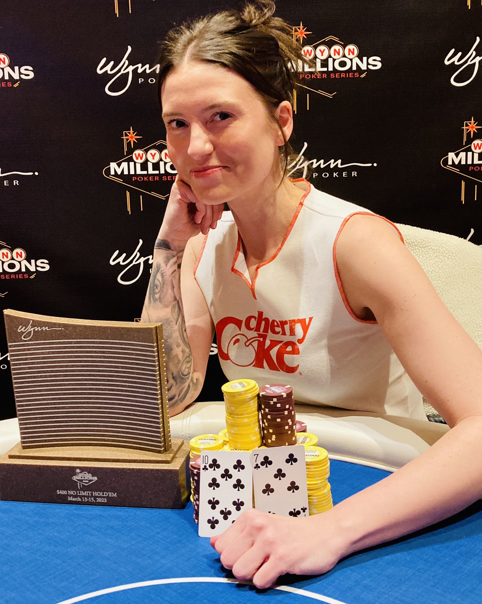 Wynn Poker Room on X: The 2022 @gpi Female Player of the Year, Cherish  Andrews, continues her run into 2023 by winning the Wynn Millions $400 NLH  $100K GTD on March 15