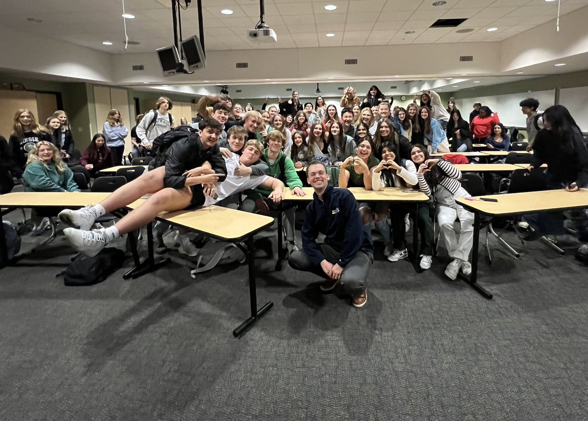 Thank you to <a href="/wxblakeharms/">Blake Harms</a>  for coming to see your biggest fans at <a href="/wohs/">Rick</a>! <a href="/wobnonline/">WOBN</a> students were honored to hear your story about broadcasting, following your passion, and or course, snow day predictions.  #gowo