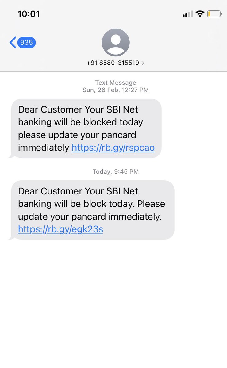 Anumegha's tweet photo. @TheOfficialSBI is this your official number ? Have been getting these messages daily https://t.co/QJY0JkKica