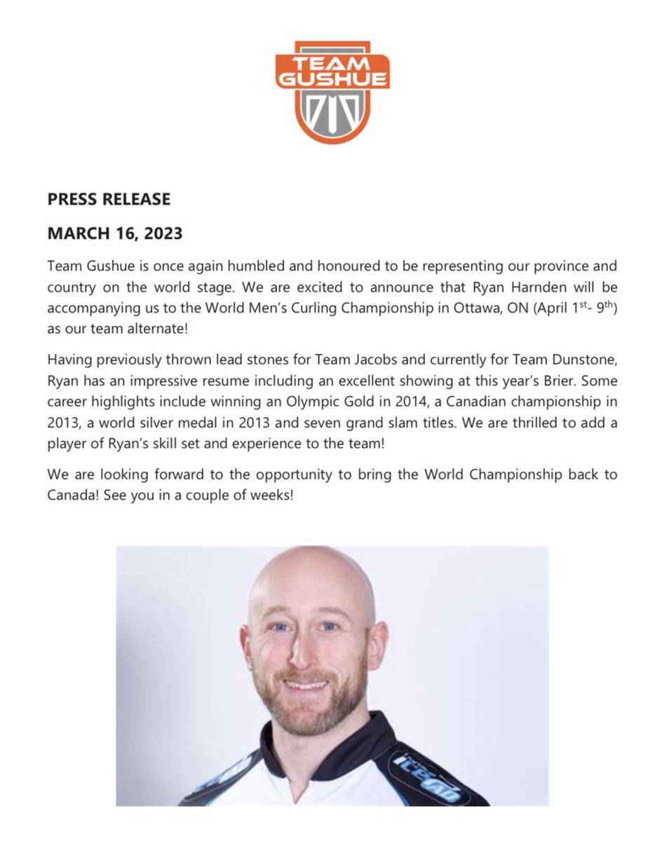 Welcome aboard <a href="/RyanHarnden19/">Ryan Harnden</a>!  #WMCC2023 🇨🇦