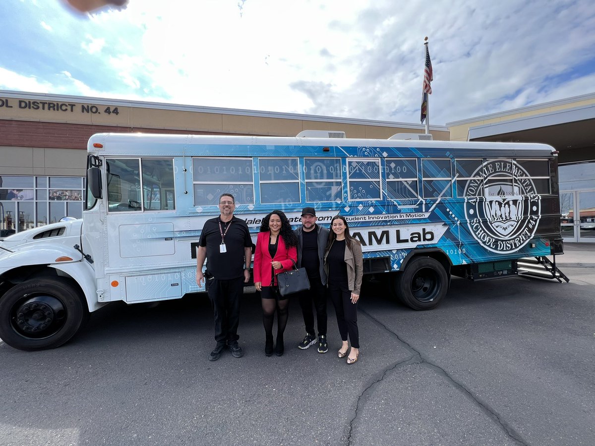Girls_Can_Build's tweet photo. Collaboration! 

We’re back on The Scoop for another episode with @AvondaleESD Our design team Kenzy Architects &amp; @StrattonMC_AZ enjoyed gathering ideas for the build out of our Girl Scout Mobile Building Space!

Click here to listen: https://t.co/VN4fMWMZw0 

#STEAMBUS #GCB https://t.co/f3oFCYUslI