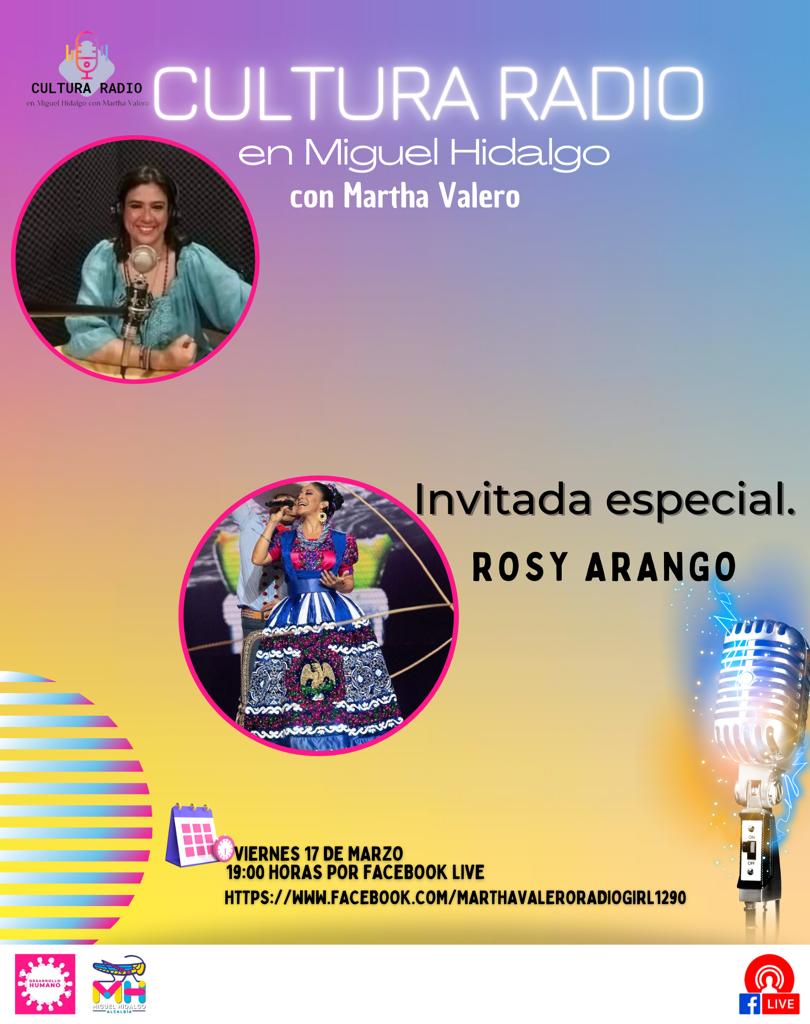 Alcaldía MH Desarrollo Social (@mhdessocial) on Twitter photo Este viernes 17 de marzo en Cultura Radio en MH a las 7 de la noche seguimos con el mes de las mujeres y nuestra gran invitada en esta ocasión será la embajadora de la música mexicana Rosy Arango,la rosa mexicana conéctate : facebook.com/Marthavalerora… Este viernes 17 de marzo en Cultura Radio en MH a las 7 de la noche seguimos con el mes de las mujeres y nuestra gran invitada en esta ocasión será la embajadora de la música mexicana Rosy Arango,la rosa mexicana conéctate : facebook.com/Marthavalerora…