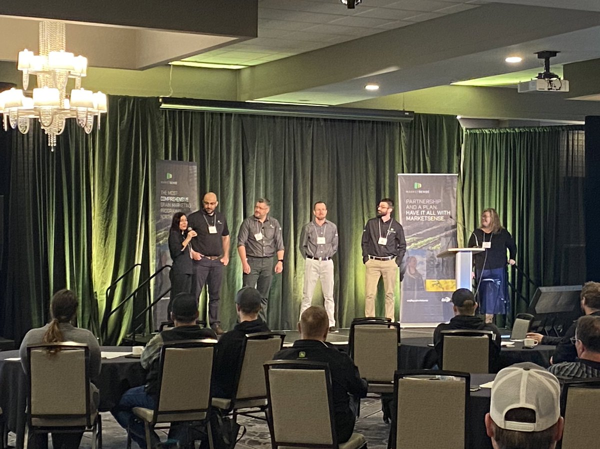 CargillAgCanada's tweet photo. We’re kicking off our final #ThinkTank2023 event of the season off in Grand Prairie, AB today with a canola update from market analyst, @EdBroschinski 

#MarketSense https://t.co/yGq9qCKHf6