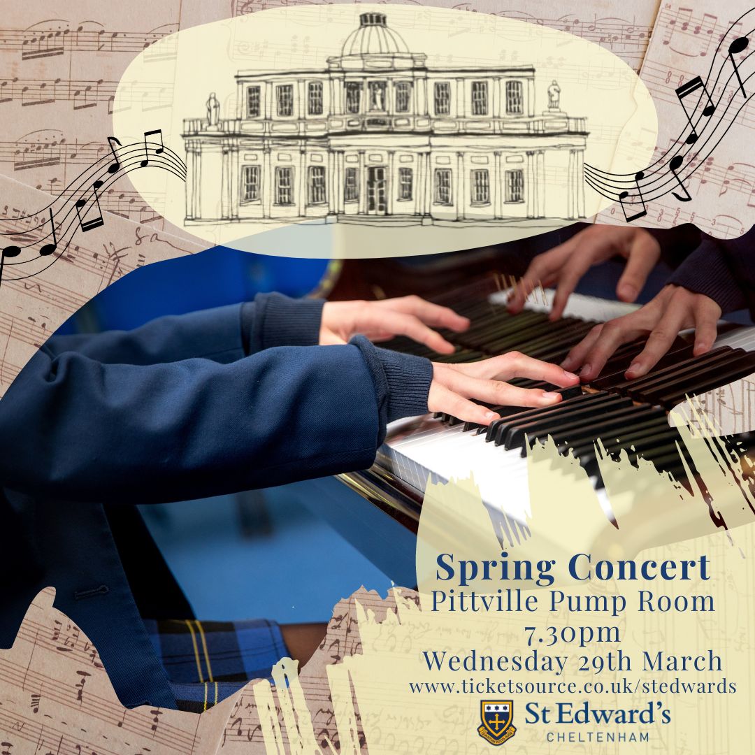 StEdwardsChelt's tweet photo. Tickets are on sale now for the Senior School Spring Concert!
Our annual celebration of the musical life of the school takes place at Pittville Pump Room on Wednesday 29th March at 7.30pm. 
Tickets are available from https://t.co/vntf2mINKM
#SECmusic #SECperform #SECexpressive https://t.co/lEnpbMO4Uo