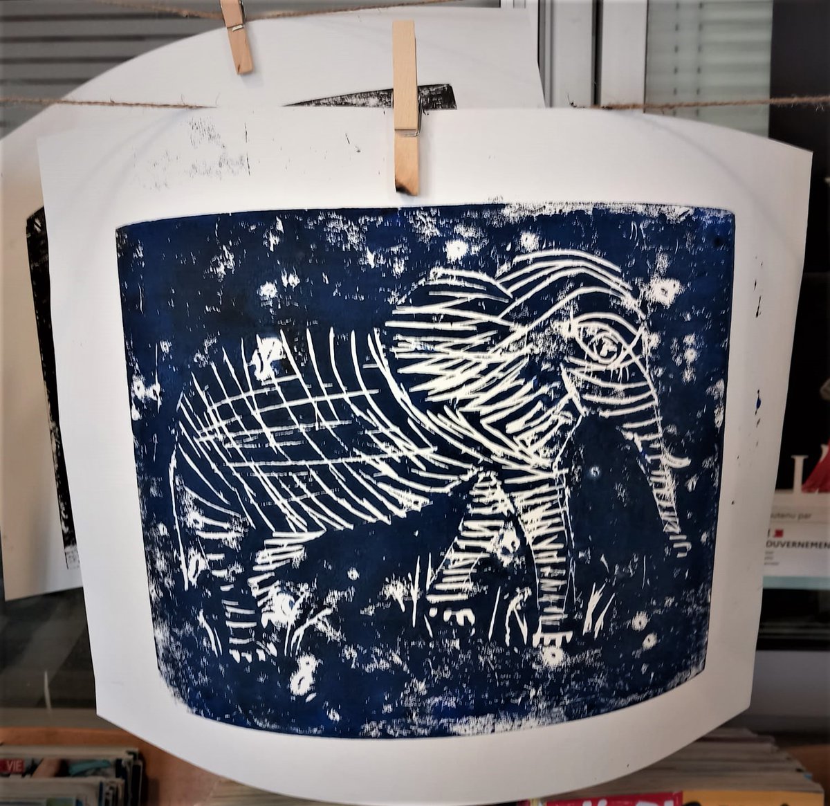 Italiebib's tweet image. Retour en images sur l'#AtelierGravure du 10 mars. Bravo aux participants pour leurs réalisations et merci à Damien Schoëvaërt-Brossault pour cet atelier réalisé à l'occasion de l'exposition "L'Homme et l'animal", en ce moment à la bibliothèque Italie. #Gravures #AtelierParis