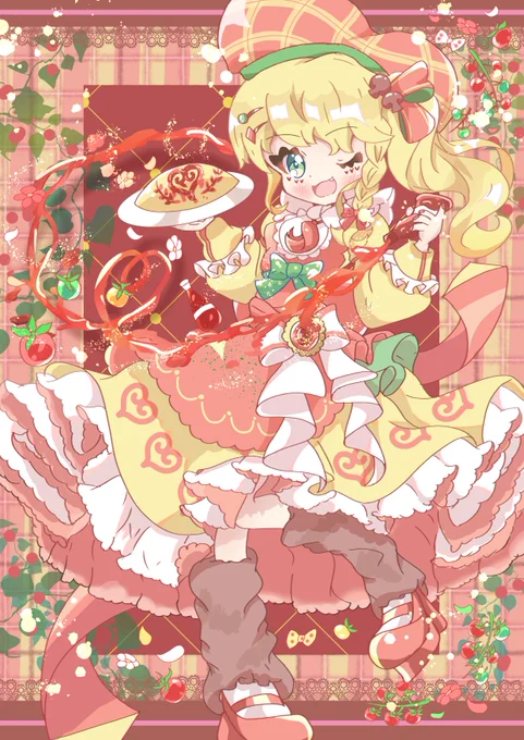 オムライスちゃんはいるから次の個展ではレトロ喫茶店をテーマにして擬人化していこうかなー 