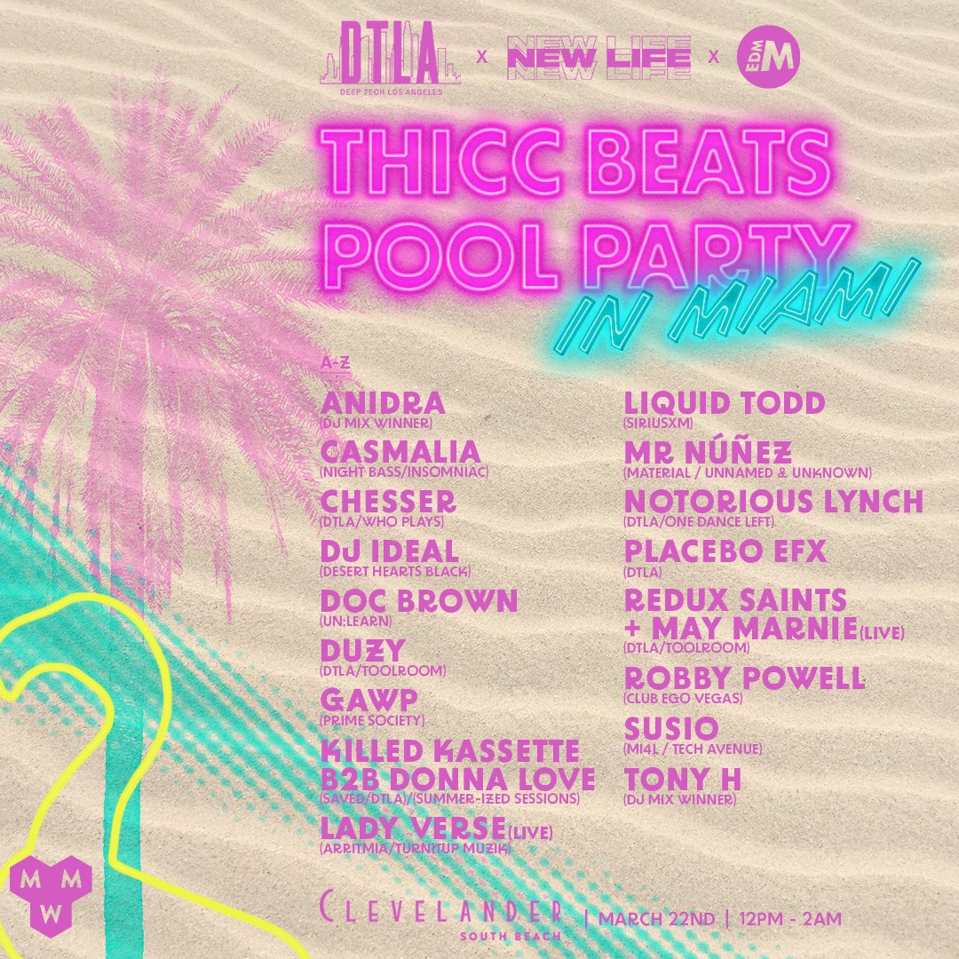 Very Excited to Announce this...🔥
@DeepTechLA @EDMManiac #newlifesounds #thiccbeats Pool Party next week during #miamimusicweek FREE Party, just RSVP for your spot!!! #Miami #MiamiSpringBreak eventbrite.com/e/thicc-beats-…