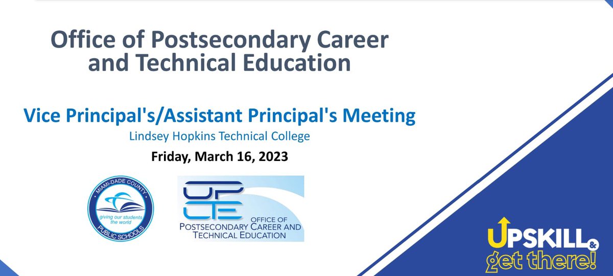 MDCPSTechCollgs's tweet image. OPCTE VP AP Scaled Leadership Monthly Meeting. Partners in thoughts, forging new career pathways for all postsecondary learners.

#EveryoneUpSkills #LevelingUp