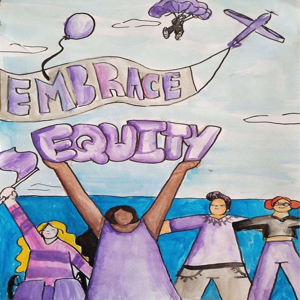 Well done to #Art scholar Ella @croydonhighart @CroydonHigh UK for creating a brilliant #EmbraceEquity piece for #InternationalWomensDay 🙏🏽 Post yours! 🎨 #IWD2023 #IWDtypism #everygirleveryday #croydonhigh #aspirewithoutlimits #womencreatives