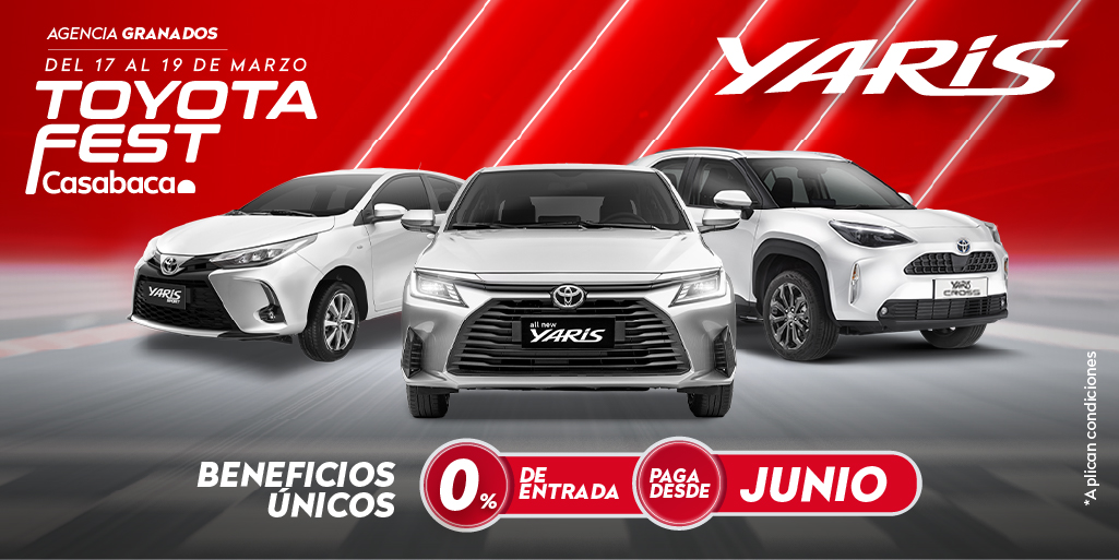 CasabacaEc's tweet photo. ¡Estilo de vida Toyota para los que quieren escapar de la rutina!

Conoce la familia Yaris y obtén:

🔺0% de entrada
🔺 Paga desde Junio
🔺 Tu reserva participa por una experiencia para 2 en Mashpi Lodge

Te esperamos en Av. Granados y Gonzalo Baca https://t.co/ZJiG8TkALj