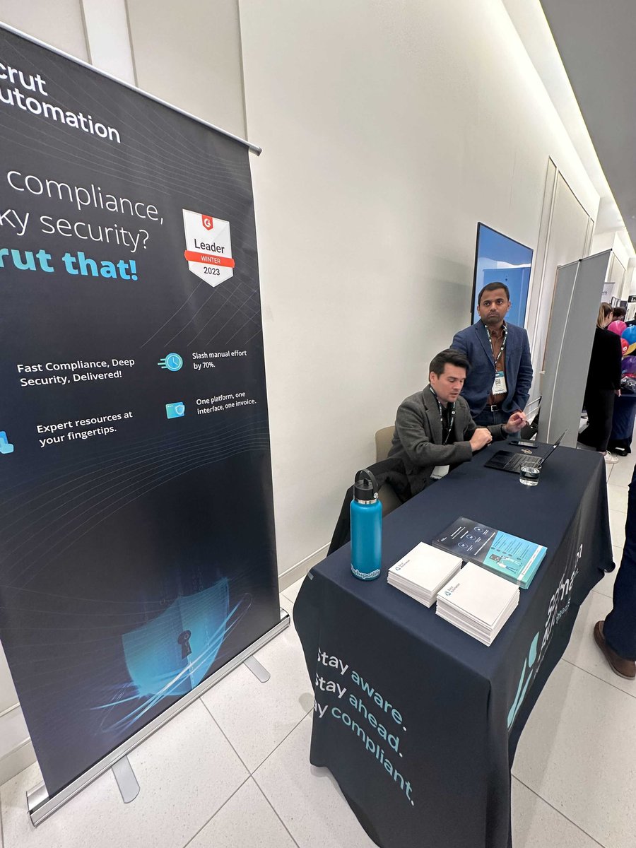 scrutsocial's tweet photo. We are here at #SaaSOpen 2023, ready to discuss the importance of #compliance in the future of software.
If you want to start your compliance journey, stop by Booth 20 and say hi! We’d love to connect with you! 🚀
#scrut #startups #tech #software #saasleaders #saas #conference https://t.co/f1vtkYiUTo