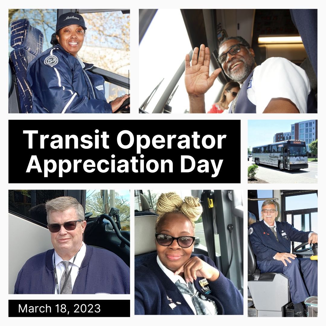 academy_commute's tweet photo. March 18th is Transit Operator Appreciation Day.
.
Piggybacking on @NJTRANSIT campaign of thanks please comment below about your favorite driver.
.
A little thanks goes a long way!
.
#academybus // #commuter https://t.co/ToSxhwV6To