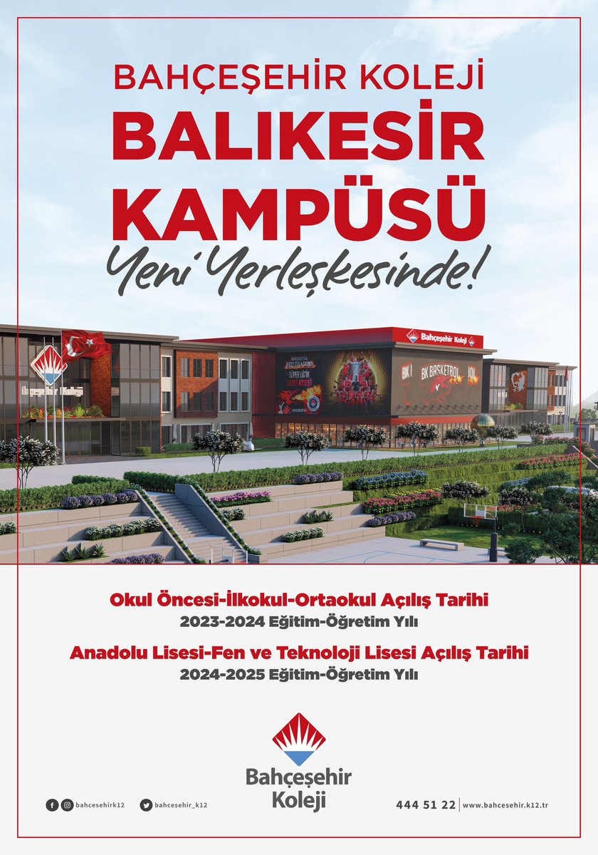🔔Bahçeşehir Koleji Balıkesir Kampüsü Yeni Yerleşkesinde!

#bahçeşehirkoleji ❤️💙