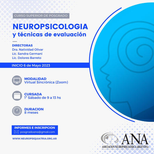 NeuropsiArg's tweet photo. INFORMES E INSCRIPCIÓN:
🗒https://t.co/MfvY59vIHo
📧posgradoana@gmail.com https://t.co/dp6PHoSzVq