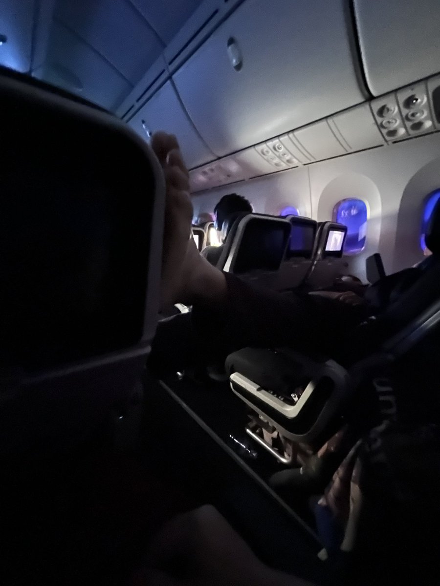 amedavila_'s tweet photo. @TurkishAirlines hello - I complained numerous times to the flight attendants about this individual having his feet up right in front of my face and nothing was done - unacceptable! 
DFW - IST flight (TK0192) https://t.co/HaRIXYKa26