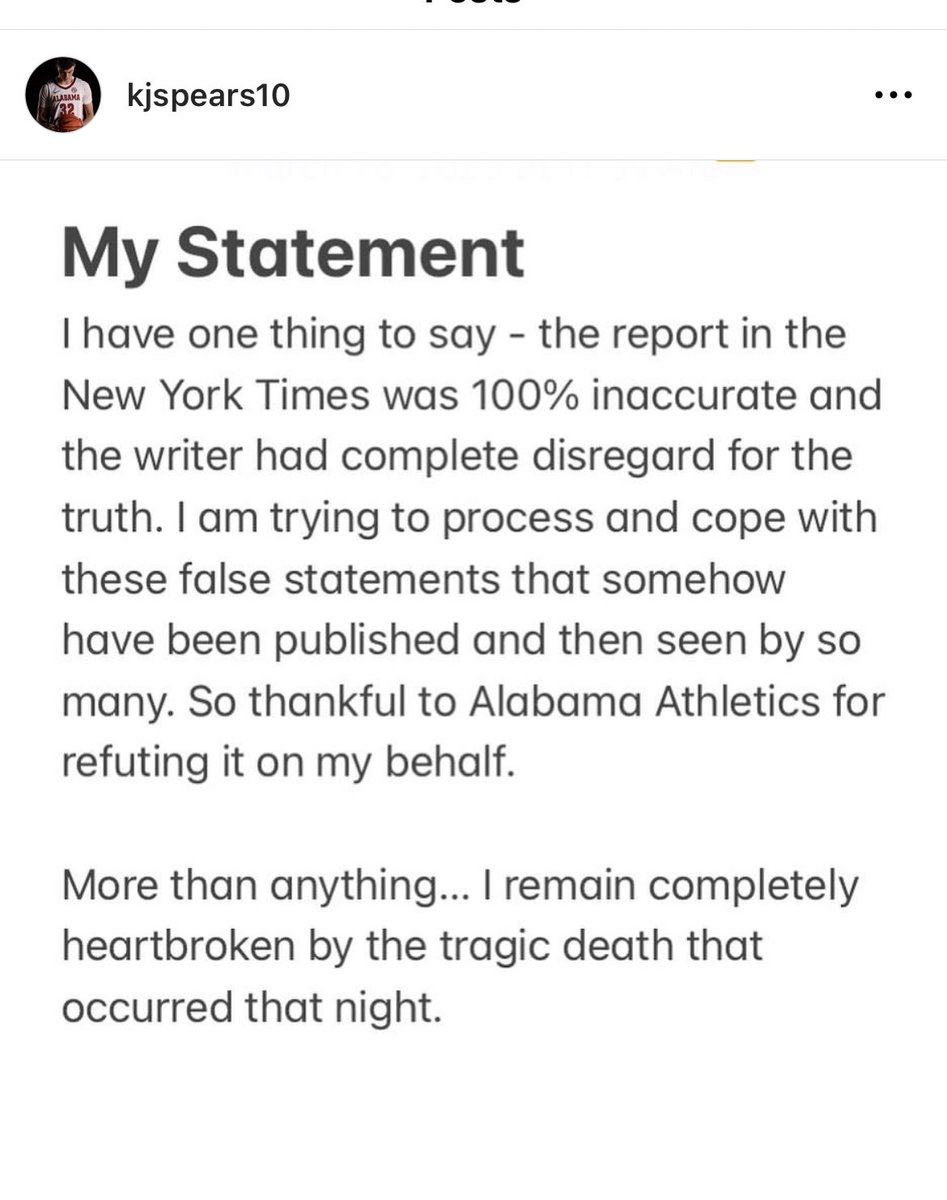 Statement from Kai Spears