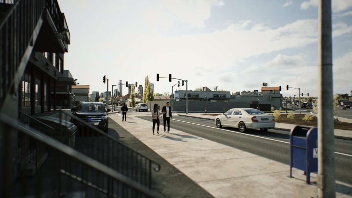 vrbnio's tweet photo. What’s better than going for a walk through the city on a sunny day? … Doing the same thing in a 3D city created with our buildings. 😉 

#sunshine #walk #vrbn #vrbnstudios #americancity #CG #offlinerendering #VFX #3Denvironment #buildings #realism #games https://t.co/UtwogwifLg
