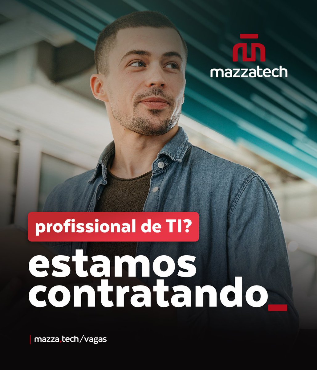 mazzatech_ti's tweet photo. Visite nosso site e tenha acesso as mais de 100 oportunidades para dar aquele "UP" na sua carreira 😉
⠀
⭕Acesse https://t.co/i8YeLRXrWA
⠀
#vempramazza #mazzatech #vagadeti
#ti #tecnologia #profissionaldeti #programadora #programador #desenvolvedor #dev https://t.co/S0LqLrc2df