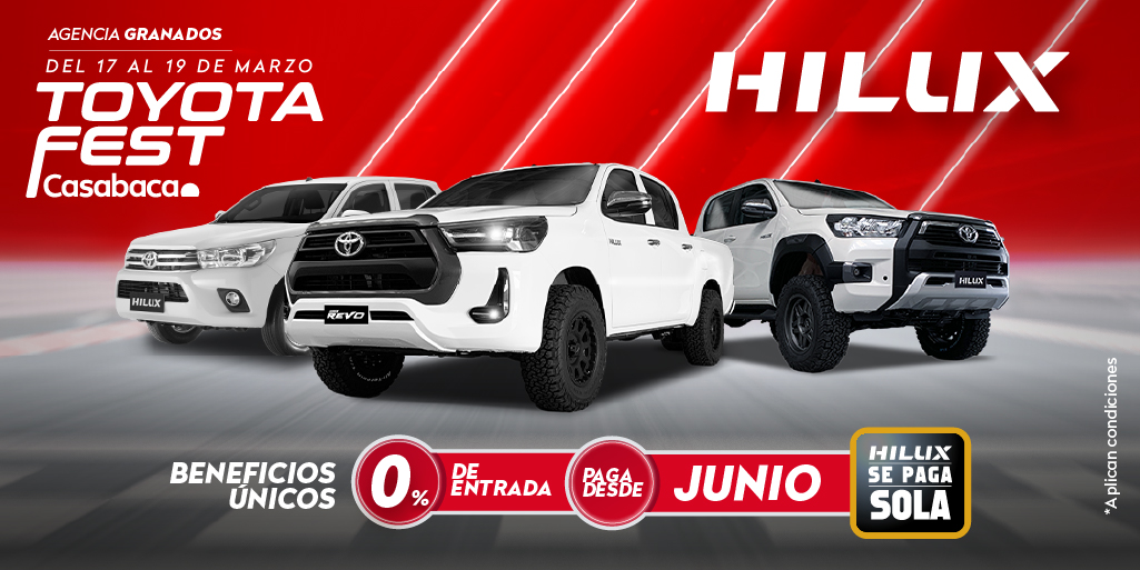 CasabacaEc's tweet photo. Conoce la camioneta con el mejor precio de reventa en el #ToyotaFest.

Financia tu Hilux con:

🔺0% de entrada
🔺 Paga desde Junio
🔺 Tu reserva participa por una experiencia para 2 en Mashpi Lodge

Te esperamos en Av. Granados y Gonzalo Baca https://t.co/I8dUN4I1Wf