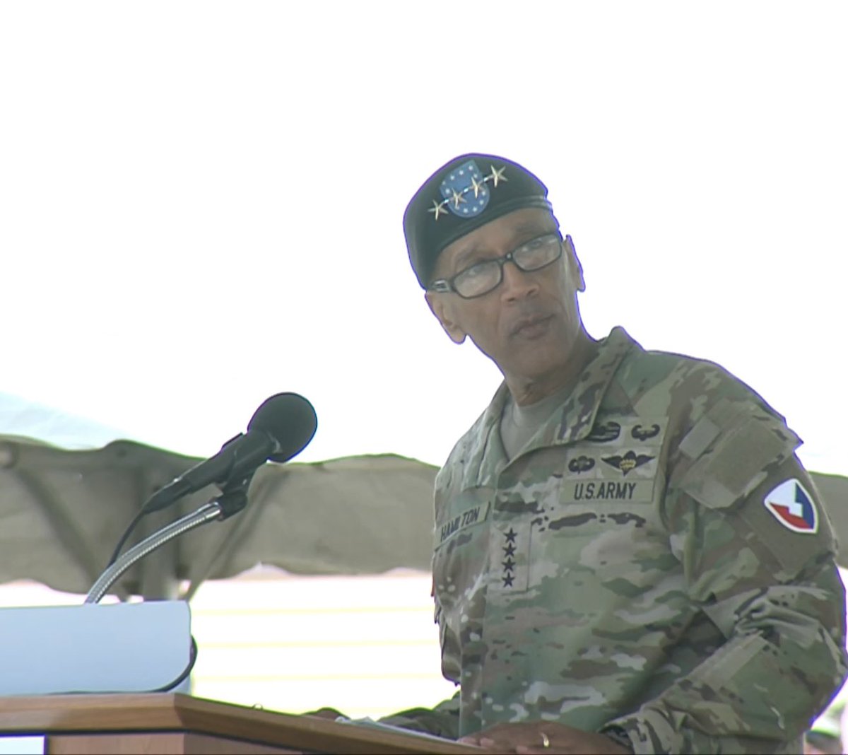 VSU_1882's tweet photo. Today, VSU Alum, Charles Hamilton was promoted to the rank of General. General Hamilton also assumed command of the Army Materiel Command (AMC). We are one of the only universities in the country to produce TWO 4-star generals. https://t.co/Pt7ALJ9r8s