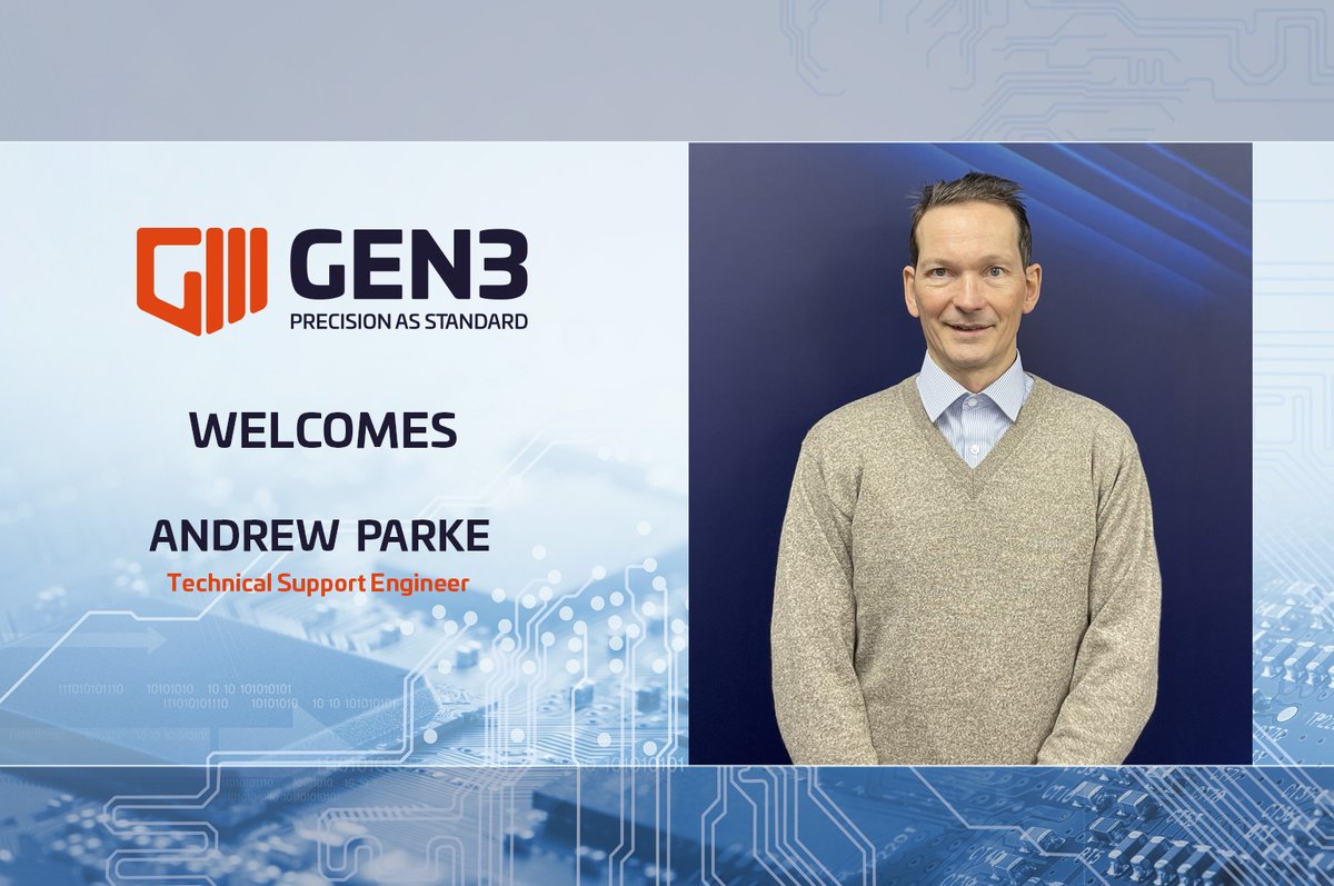 Please join Gen3 in welcoming Andrew Parke to their engineering team as Technical Support Engineer 👋

Did you know that Gen3 are still looking to expand their team? Get in touch and find out more 🤝

#thepeoplewhoprotect #welcome #newemployee #team #engineering #electronics