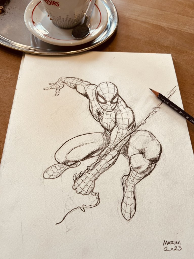 RT @Marini_Comics: SPIDER-MAN sketch 
commission https://t.co/XlMXTCkwGf