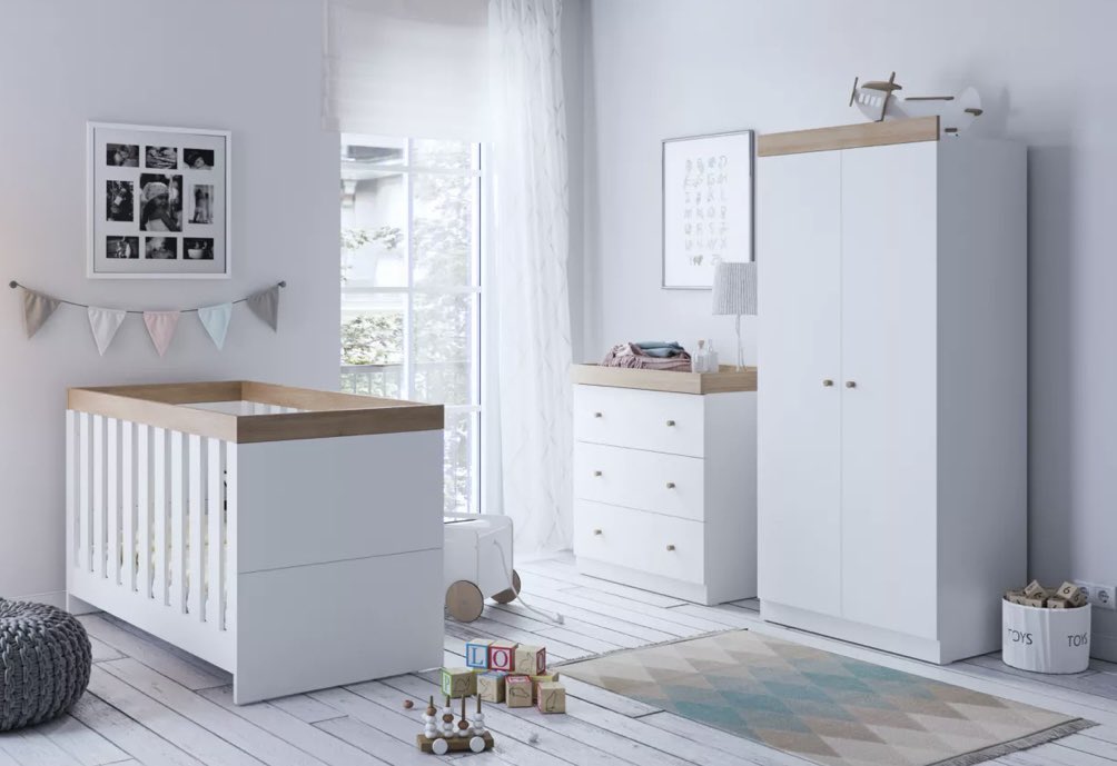 HouseFurnitur3's tweet photo. Little Acorns Burlington Changing Table Dresser, White/Oak.                With three sizable, roomy drawers and a baby changing station, this exquisitely made dresser and changing unit is made to be highly helpful right out of the box. https://t.co/XouPDBhsdn https://t.co/yq8QxsSVAR