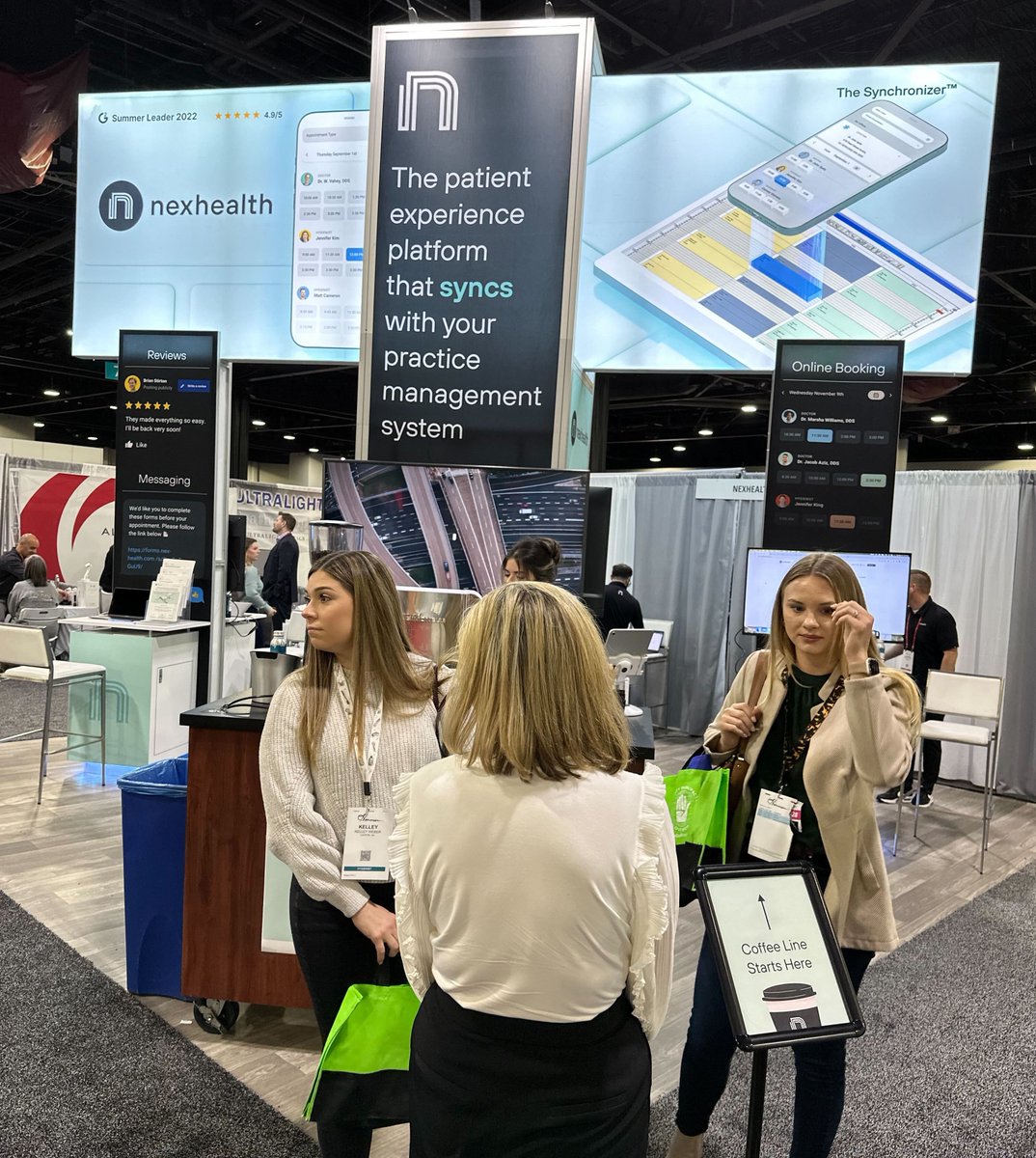 nexhealthHQ's tweet photo. We are here at Hinman Dental Meeting booth #931! Come by to say hi and receive exclusive swag and a free cup of coffee โ
#MyHinman #HinmanDentalMeeting2023 #NexHealth https://t.co/M4FYWBQDDp