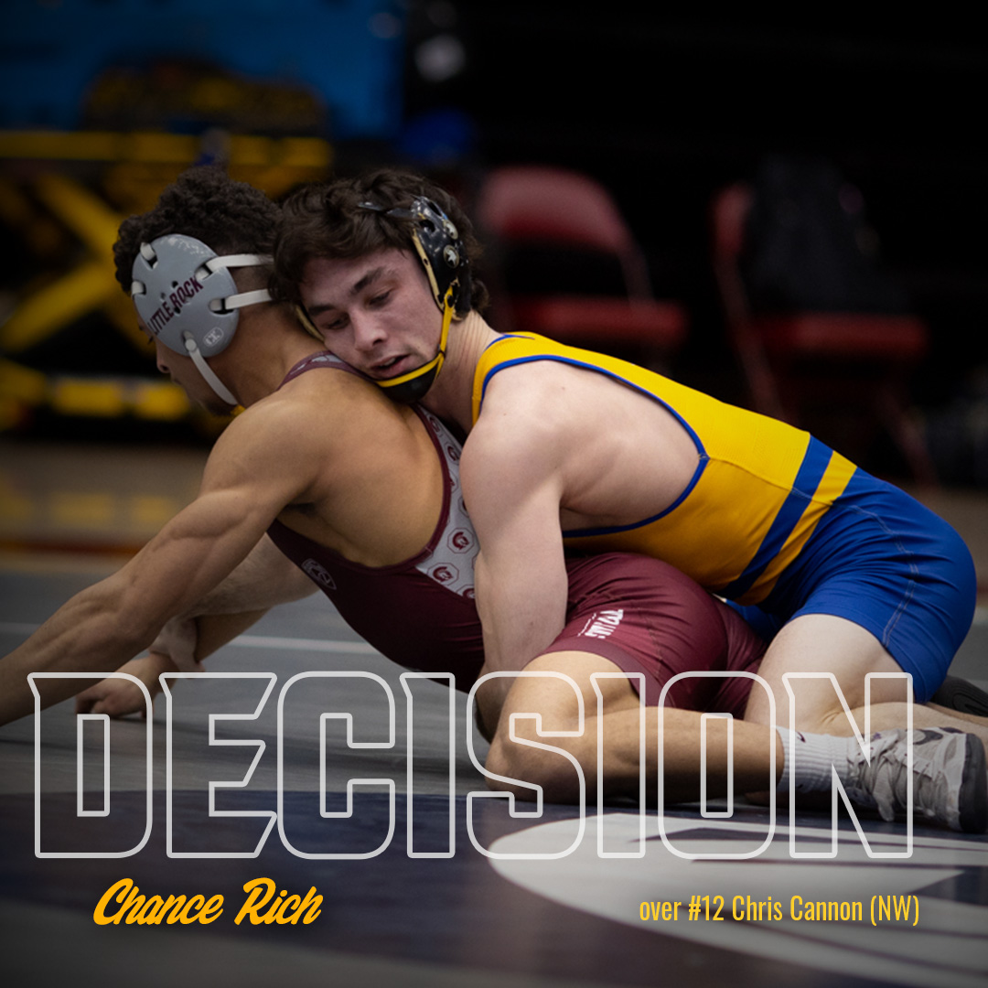Chance Rich wins and advances! Bakersfield's 133-pounder countered a 2nd-period shot and put the higher-seeded Chris Cannon (Northwestern) on his back for 4 nearfall points! Rich held on for a 6-5 win and will face #5 Kai Orine (NC State) tonight! #RunnersOnTheRise #NCAAWrestling