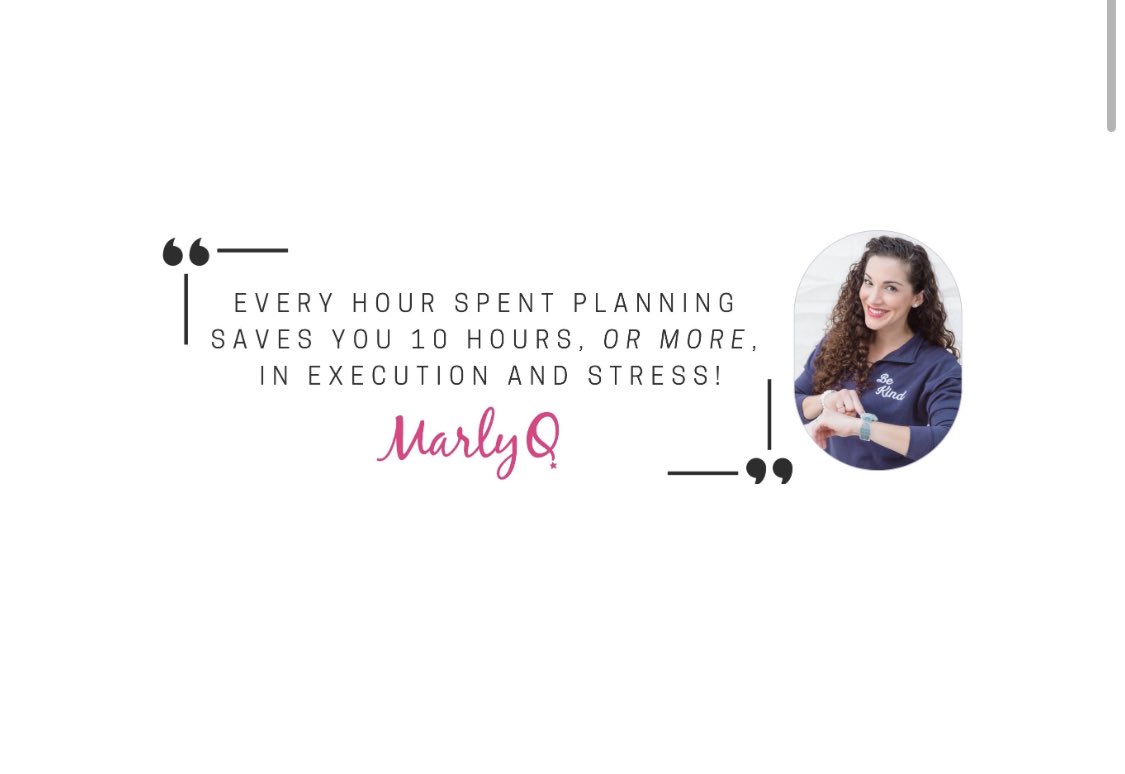 “Every hour spent planning saves you 10 hours, or more, in execution and countless stress!” 

If you want to achieve your goals in less time, Sign up for my SMARTEST Planning Workshop (Early birds take action NOW before $200 price increase tomorrow) 🍀 smartest.obv.io/registration/k…