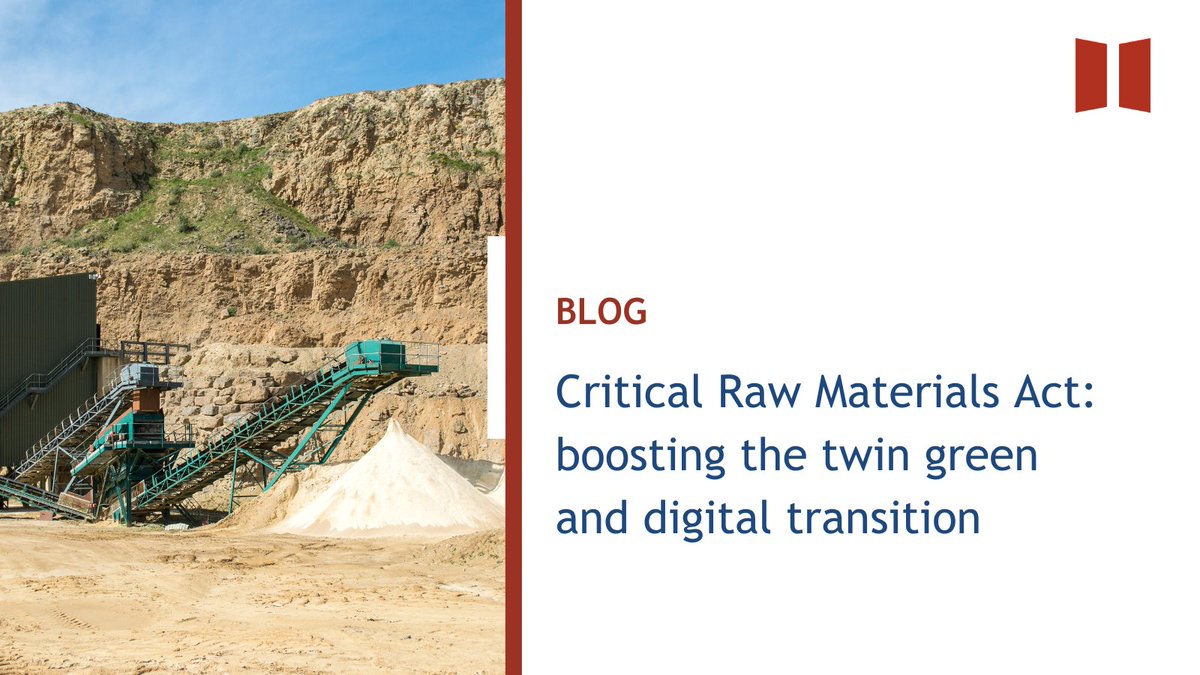 Today, the EU Commission published the Critical Raw Materials Act, which aims to ensure the EU has access to raw materials needed to meet its target of moving to net-zero greenhouse gas emissions by 2050 👉 dr2consultants.eu/critical-raw-m…

#CRMAct #EU