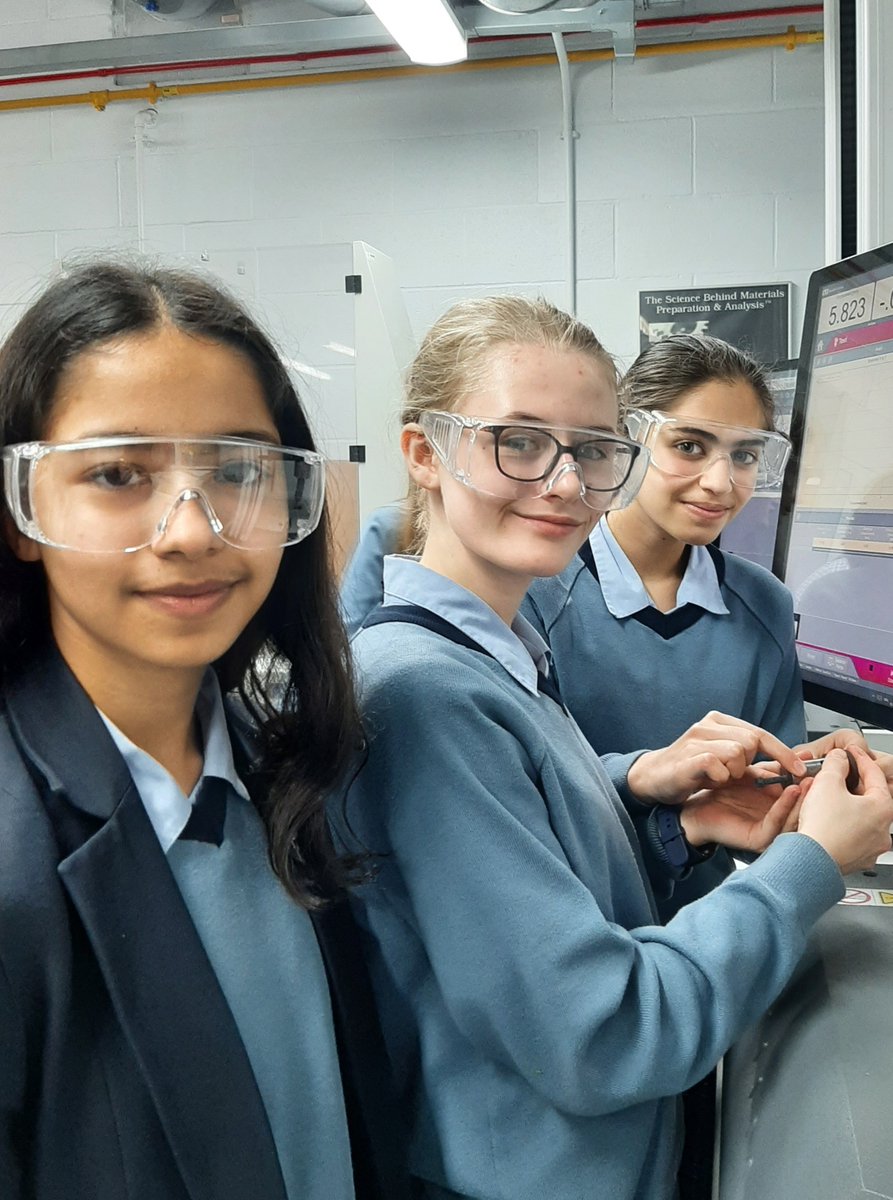 SHS_Sci's tweet photo. Our Y9 just loved testing steel in the Magic of Material Property Manipulation Workshop at @sheffhallamuni thanks Steve @HallamEng @SHUOutreach #BSW23 https://t.co/4rzTG5Tq4f