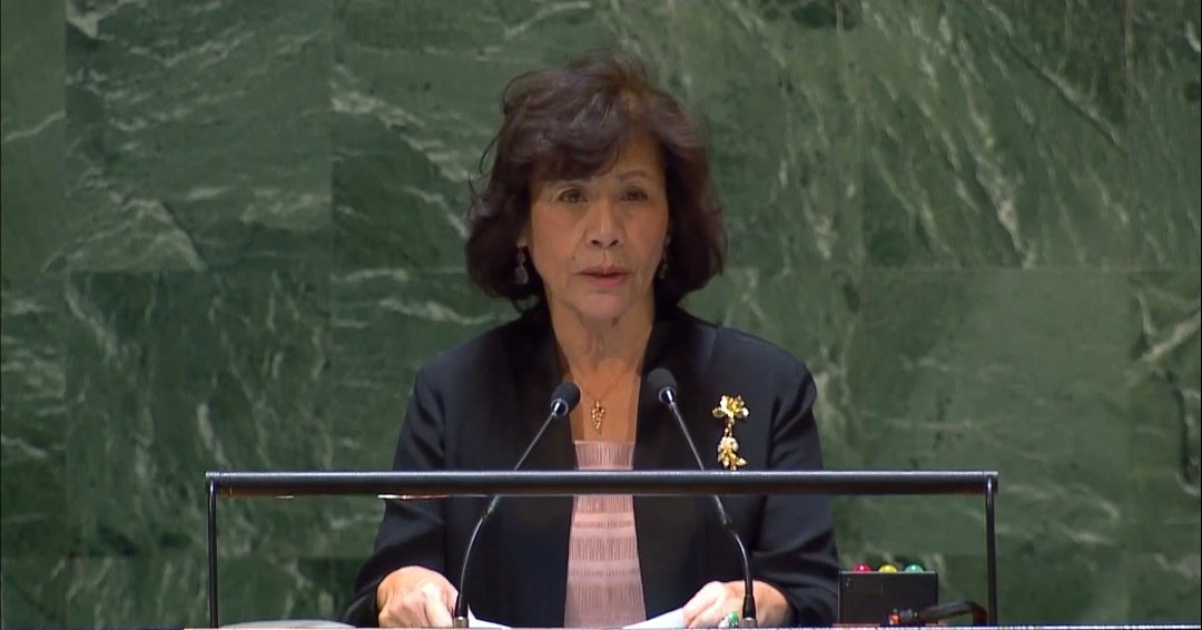 MayWongST's tweet photo. Speaking at the #UN general assembly on March 16, UN special envoy on #Myanmar Noeleen Heyzer reminds member nations that the impact of the #militarycoup, into 3rd year now, "has been devastating" as "violence continues to escalate" in the country #WhatsHappeningInMyanmar 1/3 https://t.co/CE8YzoFb7c