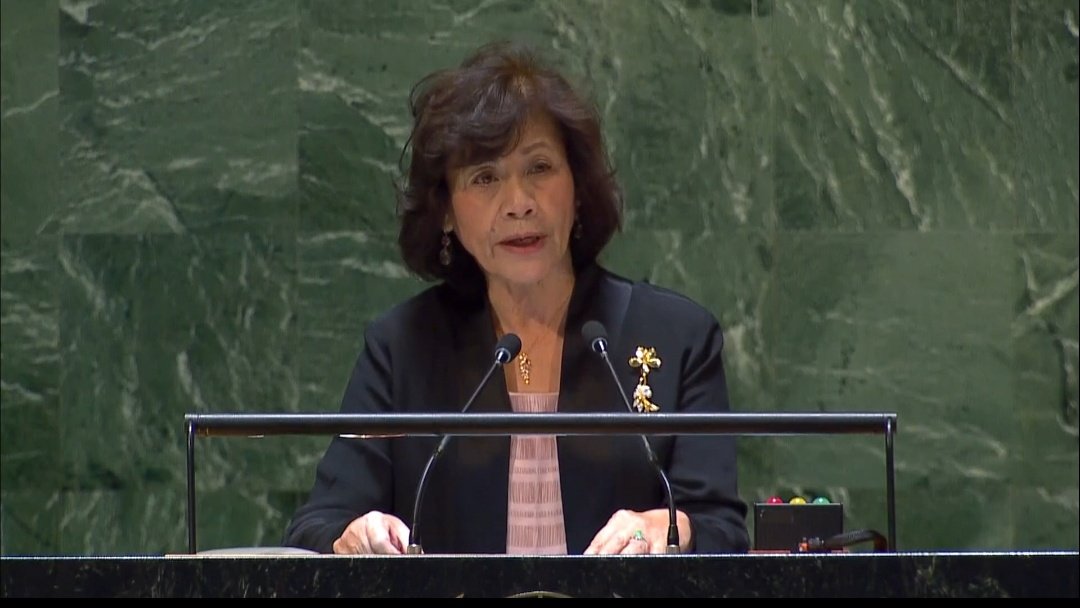 MayWongST's tweet photo. Speaking at the #UN general assembly on March 16, UN special envoy on #Myanmar Noeleen Heyzer reminds member nations that the impact of the #militarycoup, into 3rd year now, "has been devastating" as "violence continues to escalate" in the country #WhatsHappeningInMyanmar 1/3 https://t.co/CE8YzoFb7c