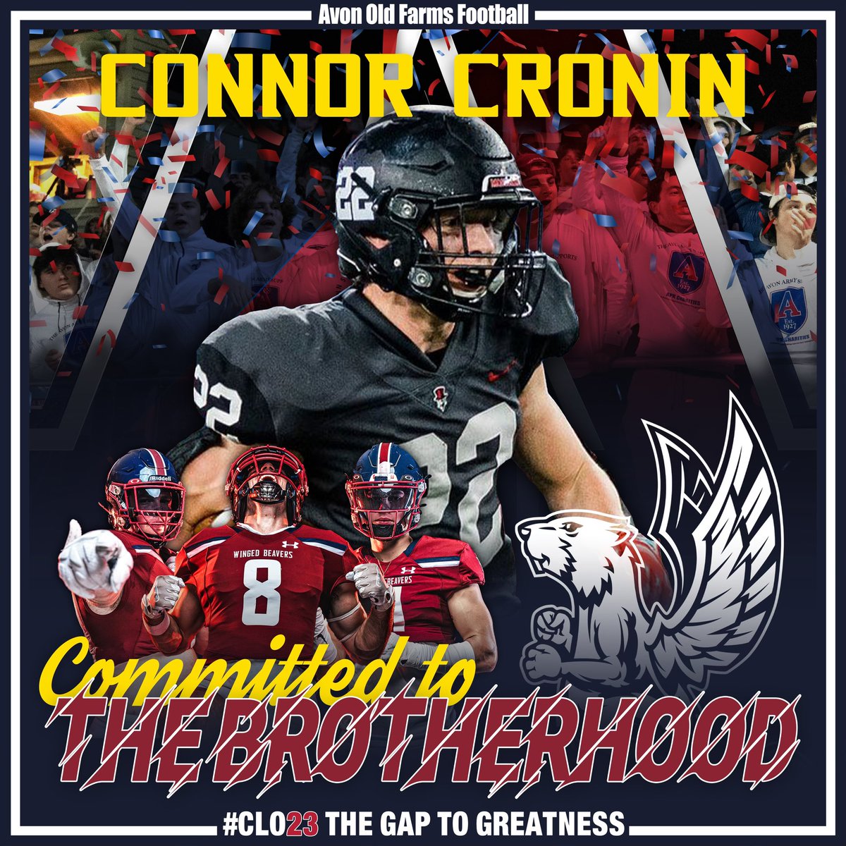 Super excited to announce my commitment to <a href="/AOF_Football/">AOF Football</a> Ready to get to work! <a href="/JonathanWholley/">Coach Jon Wholley</a> <a href="/Coach__Bomely/">Ian Bomely</a> #wingedbeaver