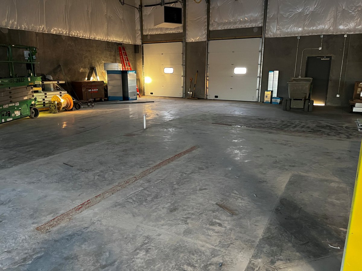 FullDistBrewing's tweet photo. The Full Distance brewhouse and cellar floor drains are complete and ready for the brewery build! @merrittcs @Merrittprop @hauckarch #veteranownedbusiness #StaffordVA #brewery #beer https://t.co/Mxv76owbVn
