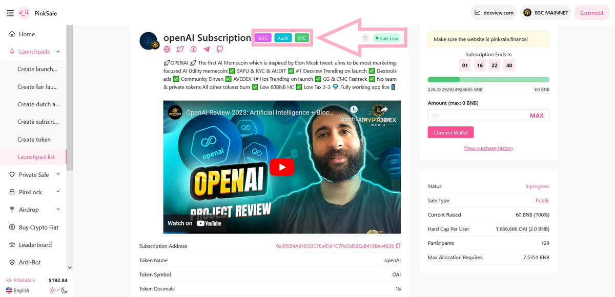PinkSale (Pink Ecosystem) tweet media