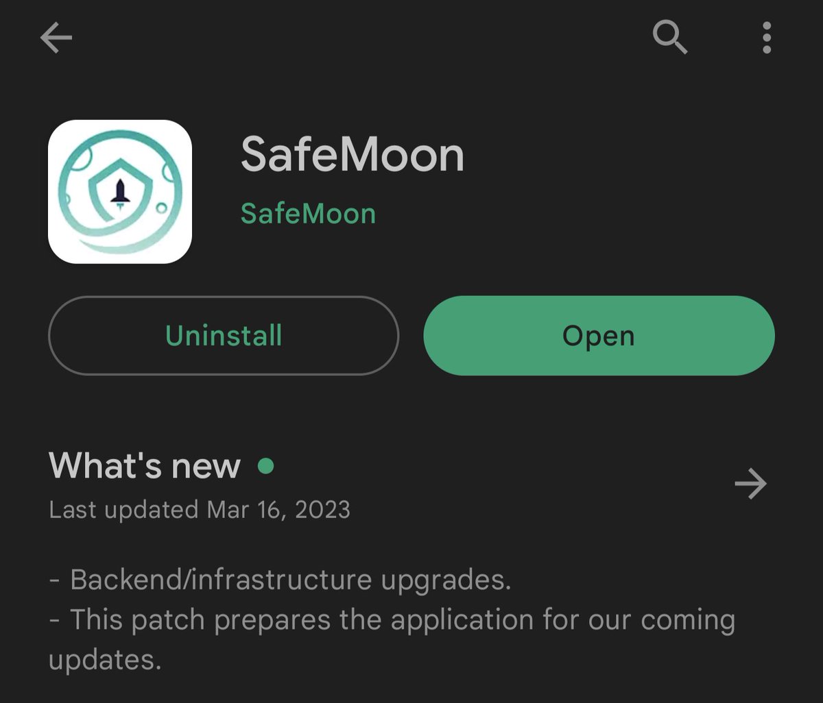 ogunseye_adeola's tweet image. Android #SafeMoonWallet update complete. 

Apple update still pending for me. 

#SafeMoon #SafeMoonEcosystem #SafeMoonGalaxy
