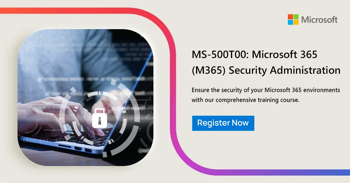 Transform your business's security with NetCom Learning's Security Administration course from Microsoft.

Start upskilling with NetCom Learning.

Register now: bit.ly/3JLQH3Z 

#microsoft #security #training #windows #threatmanagement #azure